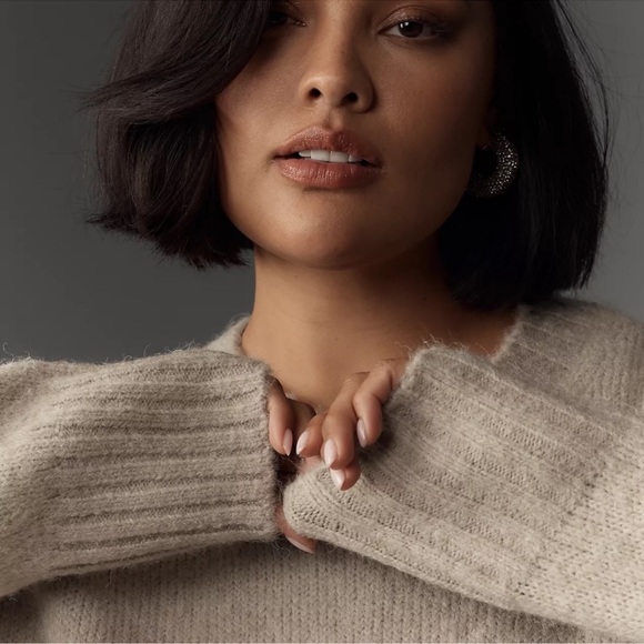 NWT Anthropologie Long Sleeve Twofer Sweater Slip Midi Dress Size 2X - Picture 5 of 6